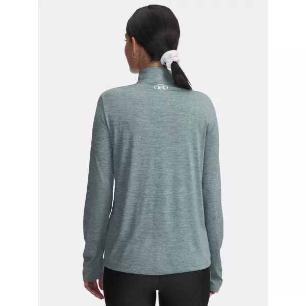  Dámske tričko UNDER ARMOUR TECH 1/2 ZIP- TWIST 1384225-587 MODRÁ 