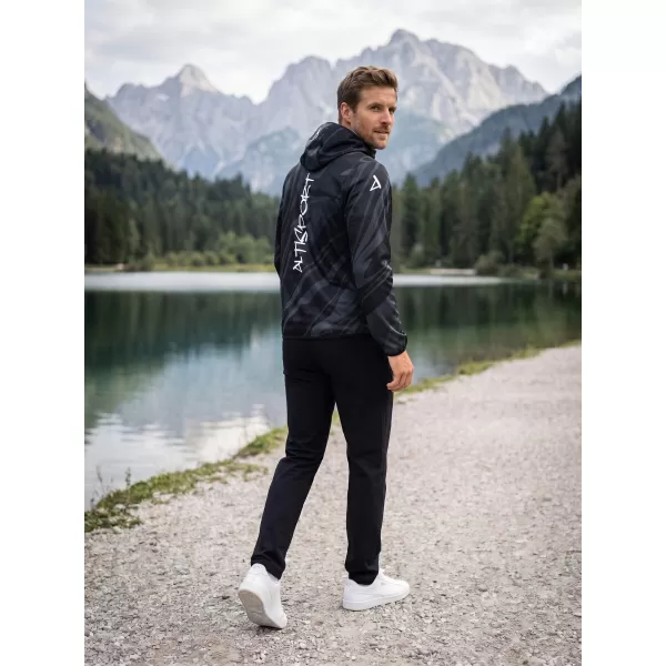  Pánska softshellová bunda premium ALTISPORT VOJ/ALM072JACK01 ČIERNA 