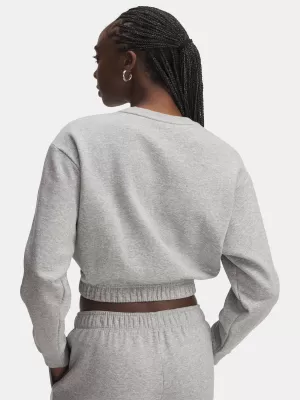 Dámska mikina UNDER ARMOUR UA RIVAL FLEECE PIPED CREW 6007035-011 SIVÁ