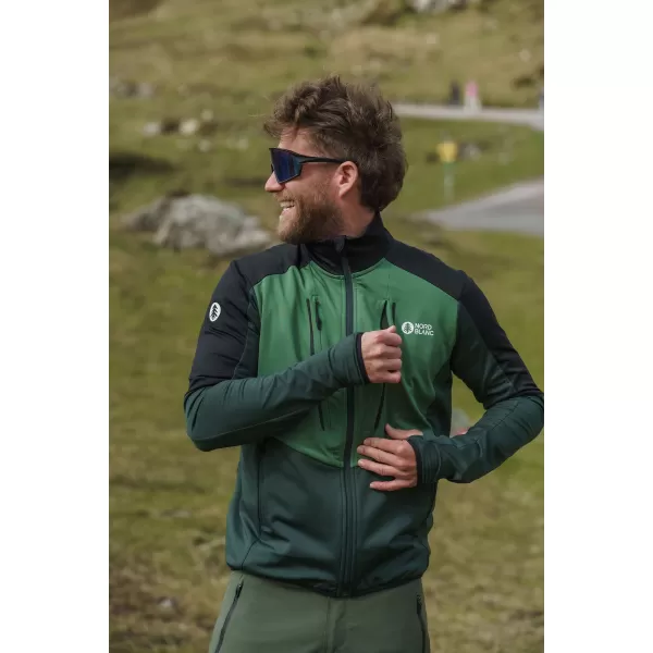  Pánska mikina powerfleece NORDBLANC GROAN NBWFM8282 TMAVO ZELENÁ 