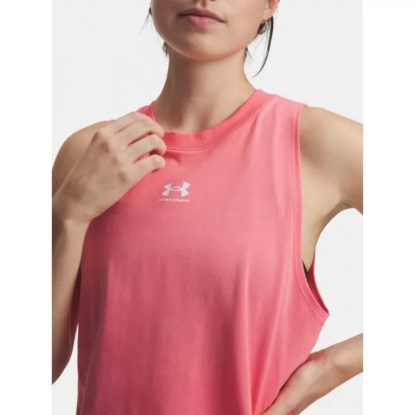  Dámske tielko UNDER ARMOUR UA RIVAL MUSCLE TANK 1383659-600 RUŽOVÁ 