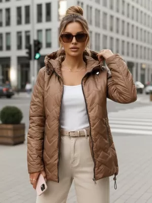 Dámska bunda DSTREET TY5608 HNEDÁ