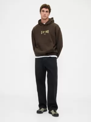 Pánska mikina GAP LOGO PULLOVER HOODIE 821291-01 GROUND