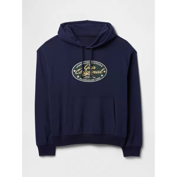  Pánska mikina GAP LOGO PULLOVER HOODIE 744731-00 NAVY UNIFORM 