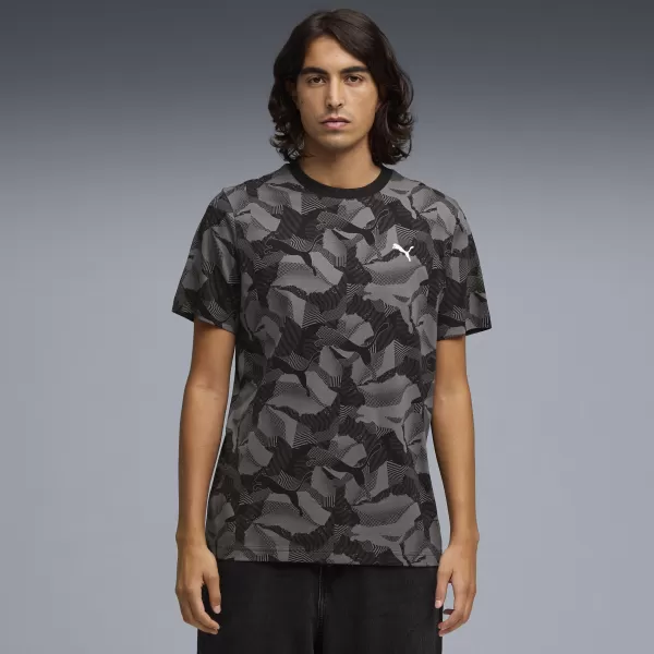  Pánske tričko PUMA ESS LOGO LAB AOP TEE 692027_01 PUMA BLACK 