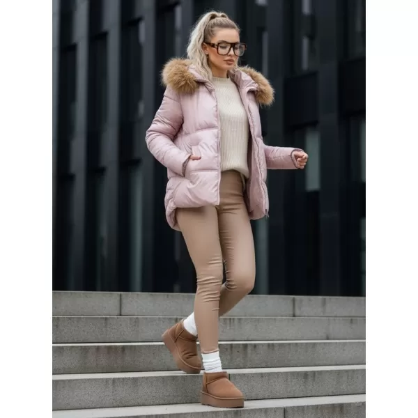  Dámska bunda DSTREET TY5526 RUŽOVÁ 