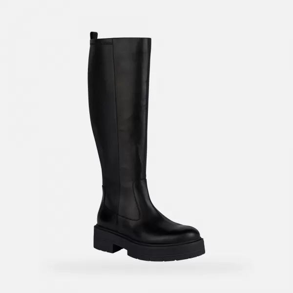  Dámske čižmy GEOX SPHERICA EC7 G004247 ČIERNA 