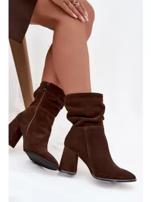 Dámske čižmy ZAZOO 4216 BROWN