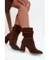Dámske čižmy ZAZOO 4216 BROWN