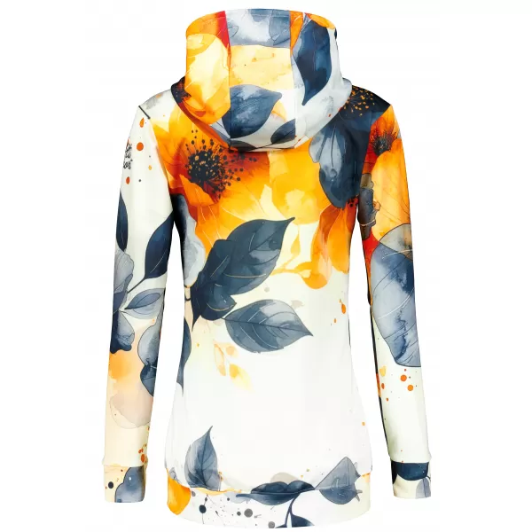  Dámska mikina na zips premium ALTISPORT VOJ/ALW127MI02 ČIERNA/ORANŽOVÁ 