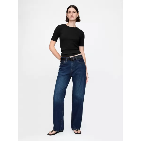  Dámske tričko GAP MODAL CREW TEE 679172-00 BLACK 