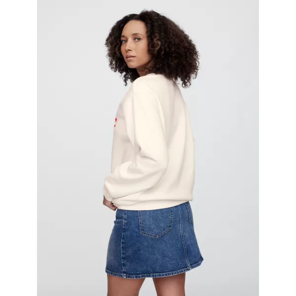  Dámska mikina GAP LOGO SWEATSHIRT 782487-01 NEW OFF WHITE OPT 