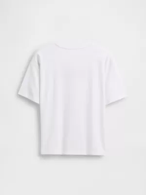 Detské tričko GAP ORIGINAL LOGO TEE 782451-01 OPTIC WHITE