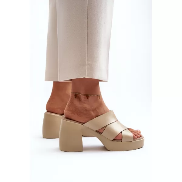 Dámske žabky ZAZOO 40373 BEIGE 