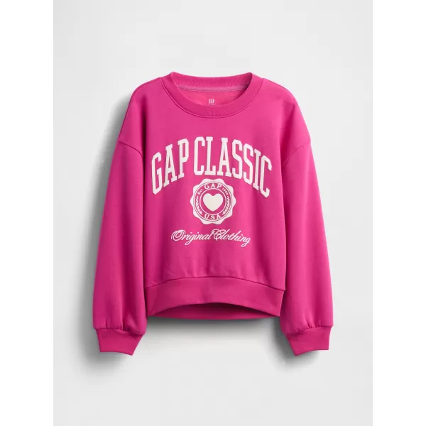  Detská mikina GAP LOGO SWEATSHIRT 813106-02 BRIGHT FUCHSIA 