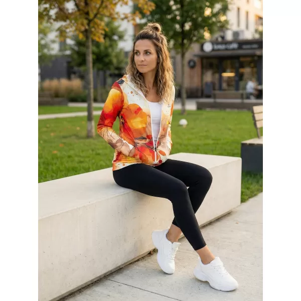  Dámska mikina na zips premium ALTISPORT VOJ/ALW127MI02 ORANŽOVÁ 