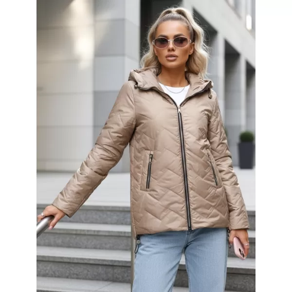  Dámska bunda DSTREET TY5609 KARAMELOVÁ 