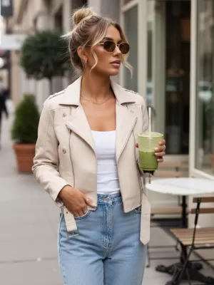 Dámska bunda DSTREET TY5643 BIELA