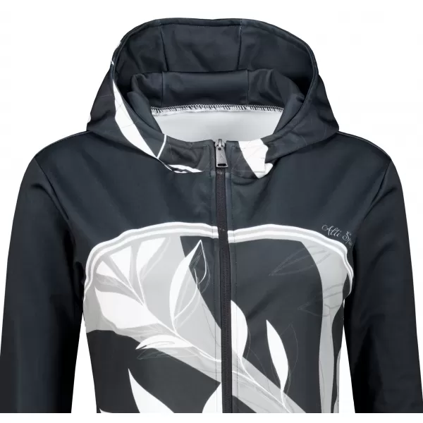  Dámska mikina na zips premium ALTISPORT VOJ/ALW128MI02 ČIERNOBIELA 