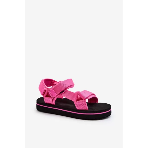  Dámske sandále LEE COOPER LCW-23-34-2613 BLACK/FUCHSIA 