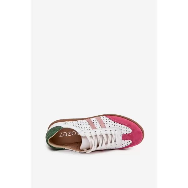  Dámske tenisky ZAZOO N1318 PINK/WHITE/GREEN 