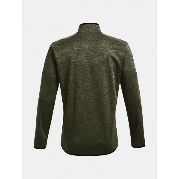  Pánska mikina UNDER ARMOUR UA ARMOUR FLEECE 1/2 ZIP ZELENÁ 