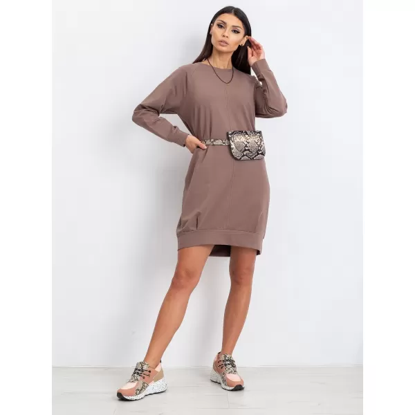 Dámske šaty BASIC FEEL GOOD RV-TU-5184.93P BROWN 