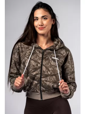 Mikina na zips POWER 895 LIGHT BROWN CAMO Nebbia