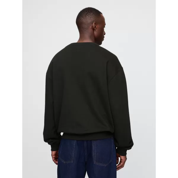  Pánska mikina GAP LOGO CREW SWEATSHIRT 616625-02 TRUE BLACK 