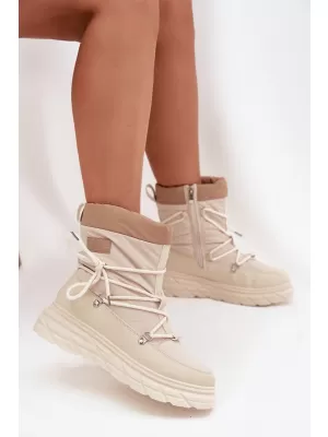 Dámske zimné topánky LEE COOPER LCJ-25-44-3931 BEIGE