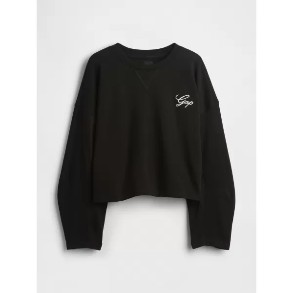  Dámska mikina GAP LOGO HORSESHOE SWEATSHIRT 767368-01 TRUE BLACK 