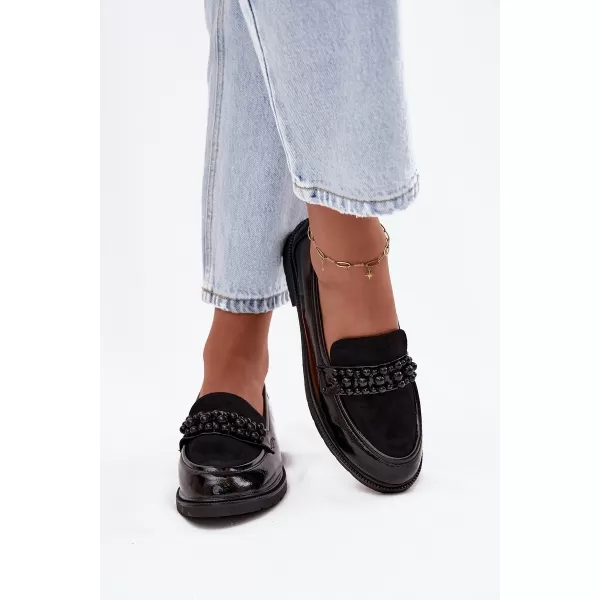  Dámske mokasíny D&A HY52-541 BLACK 