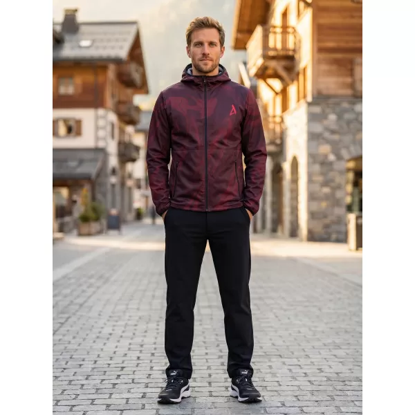  Pánska softshellová bunda premium ALTISPORT VOJ/ALM072JACK01 WINE/RED 
