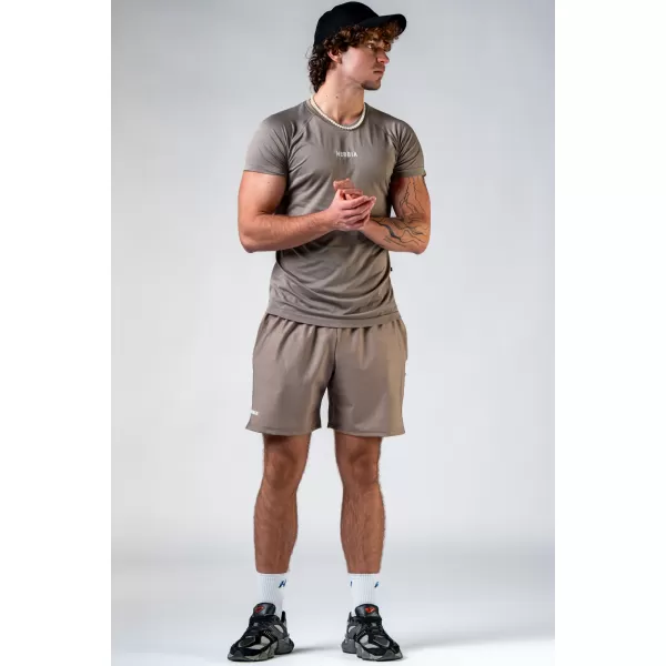  Tréningové šortky POWER 902 LIGHT BROWN ASH Nebbia 