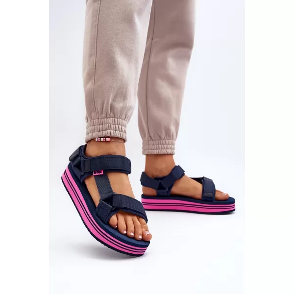  Dámske sandále LEE COOPER LCW-24-05-2753L NAVY/FUCHSIA 