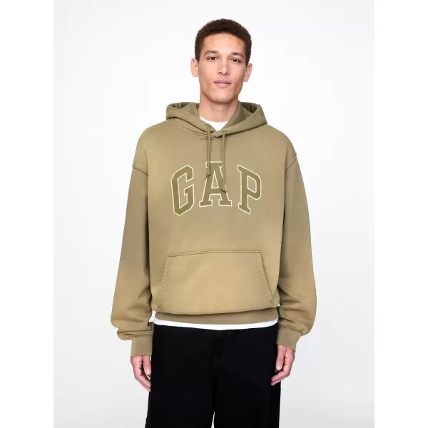  Pánska mikina GAP LOGO PULLOVER HOODIE 745166-00 THYME 