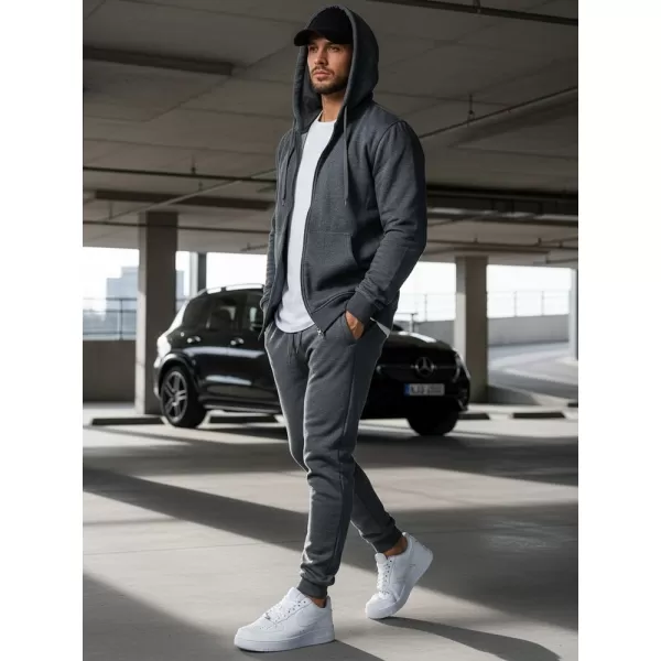  Pánska mikina DSTREET BX2196 TMAVOŠEDÁ 
