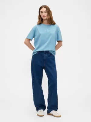 Dámske tričko GAP LOGO TEE 407990-10 BLUE STONE