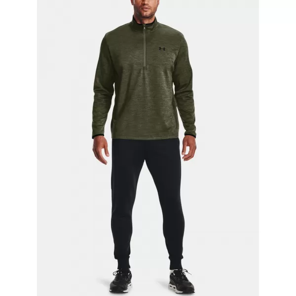  Pánska mikina UNDER ARMOUR UA ARMOUR FLEECE 1/2 ZIP ZELENÁ 