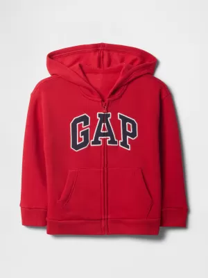 Detská mikina GAP LOGO HOODIE ZIP 723271-01 MODERN RED