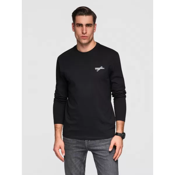  Pánske tričko OMBRE OM-LSPT-0136 BLACK 