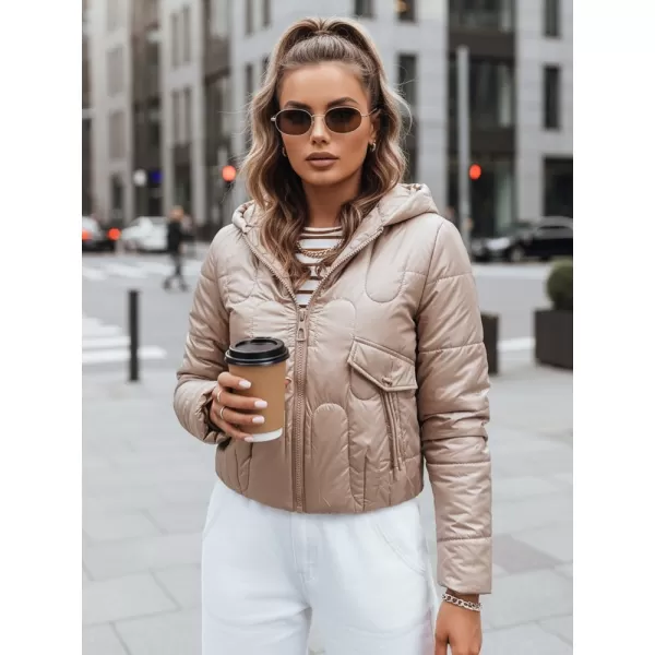  Dámska bunda DSTREET TY3715 KARAMELOVÁ 