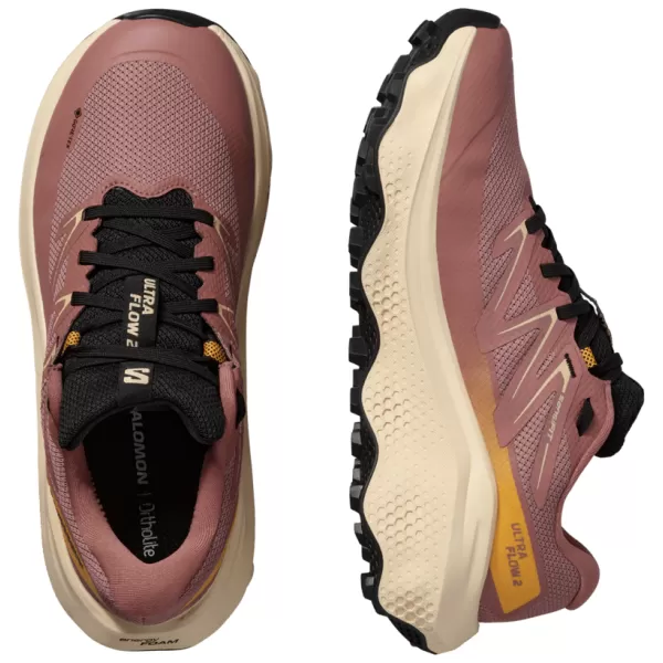  Dámske topánky SALOMON ULTRA FLOW 2 GTX W L47884500 BURLWOOD/TENDER PEACH/WARM APRICOT 