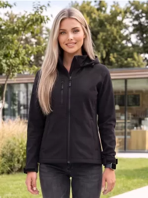 Dámska softshellová bunda ALTISPORT NoPrint NP/ALW945 ČIERNA
