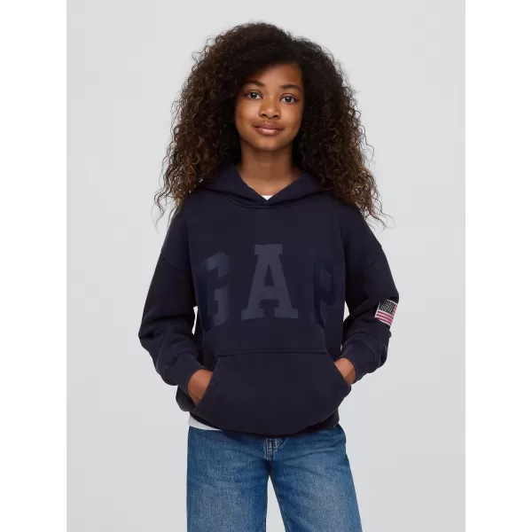  Detská mikina GAP LOGO PULLOVER HOODIE 782130-00 NAVY UNIFORM 