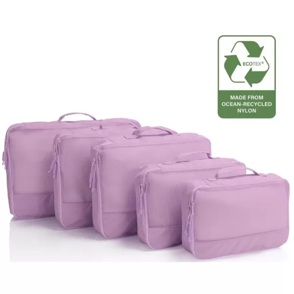  Kufor HEYS Ecotex Packing Cube 5 Pc Set LILAC BLOSSOM 