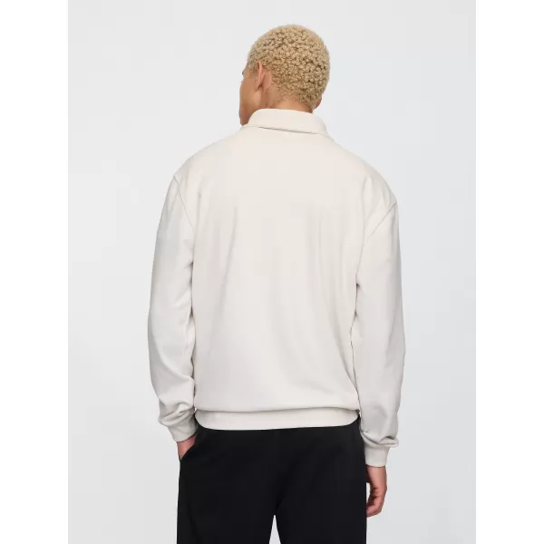  Pánska mikina GAP POLO HALF ZIP SWEATSHIRT 744734-02 CARLS STONE 