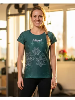 Dámske prémiové vianočné tričko ALTISPORT VOJ/ALWVN8TR06 ZELENÁ