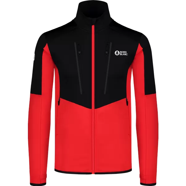  Pánska mikina powerfleece NORDBLANC GROAN NBWFM8282 ČERVENÁ 