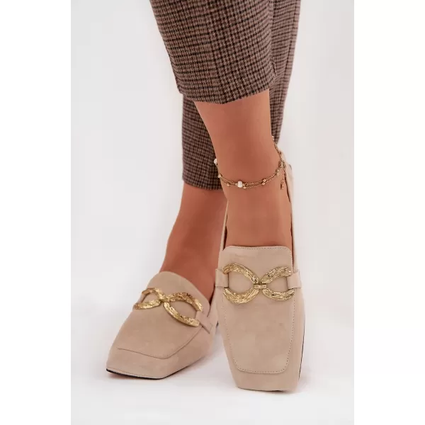  Dámske mokasíny D&A CR61-3115 BEIGE 